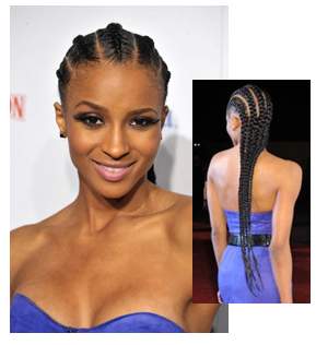 photos coiffure Ciara Cornrows